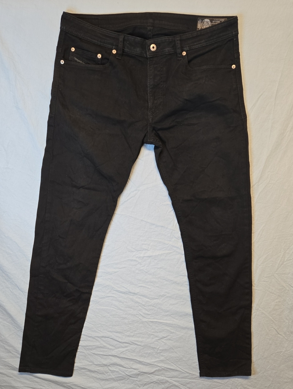 Diesel Thavar XP Slim Skinny Fit Black Denim Jeans